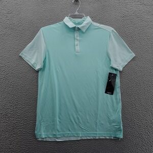 HEAD Golf Short Sleeve Polo Shirt Small Turquoise‎ Ocean Blue Stretch Men NWT